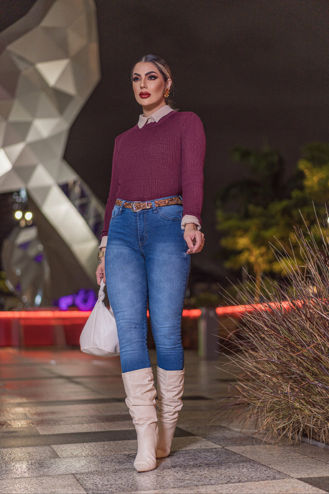 Blusa Feminina Cacharrel Canelada Style