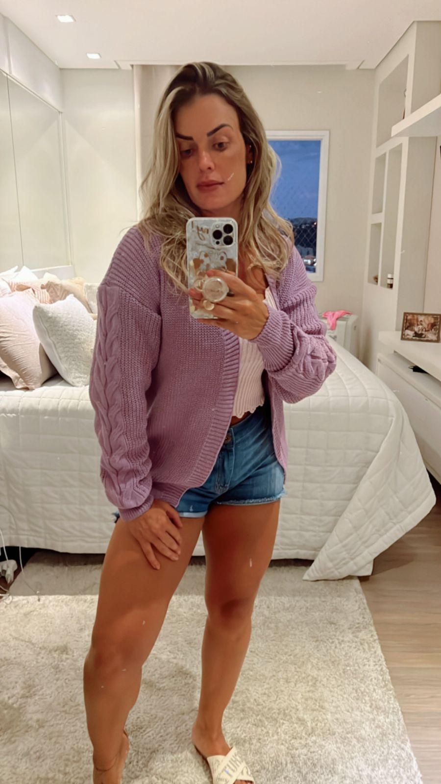 Casaco Feminino Tricot Cardigan Style