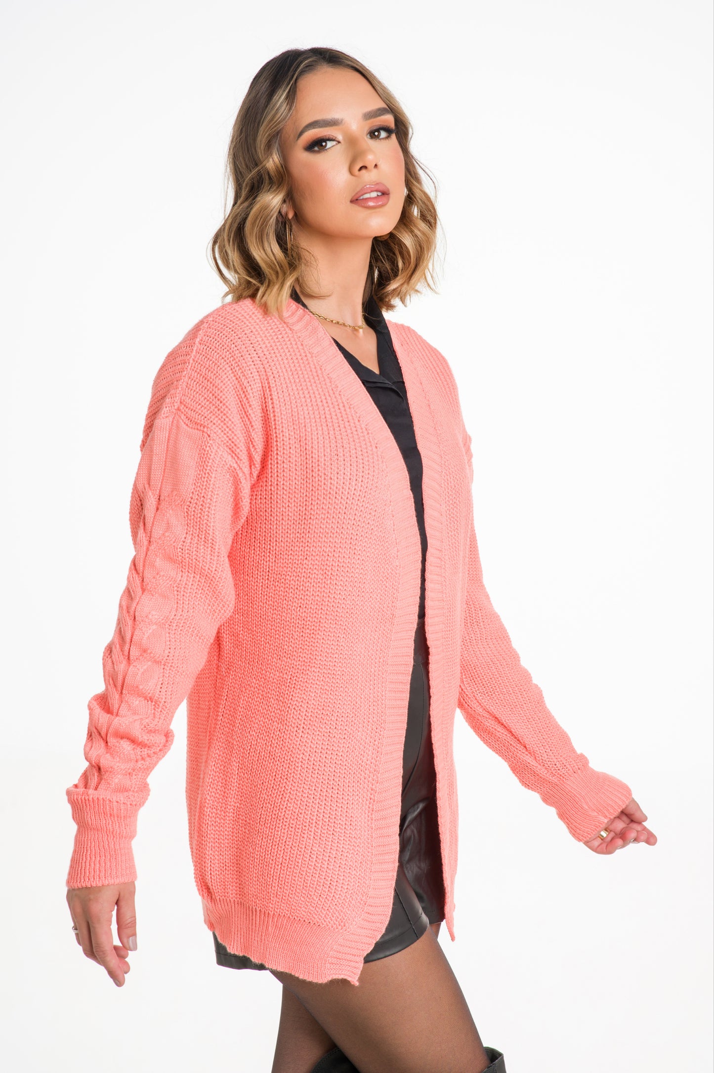 Casaco Feminino Tricot Cardigan Style