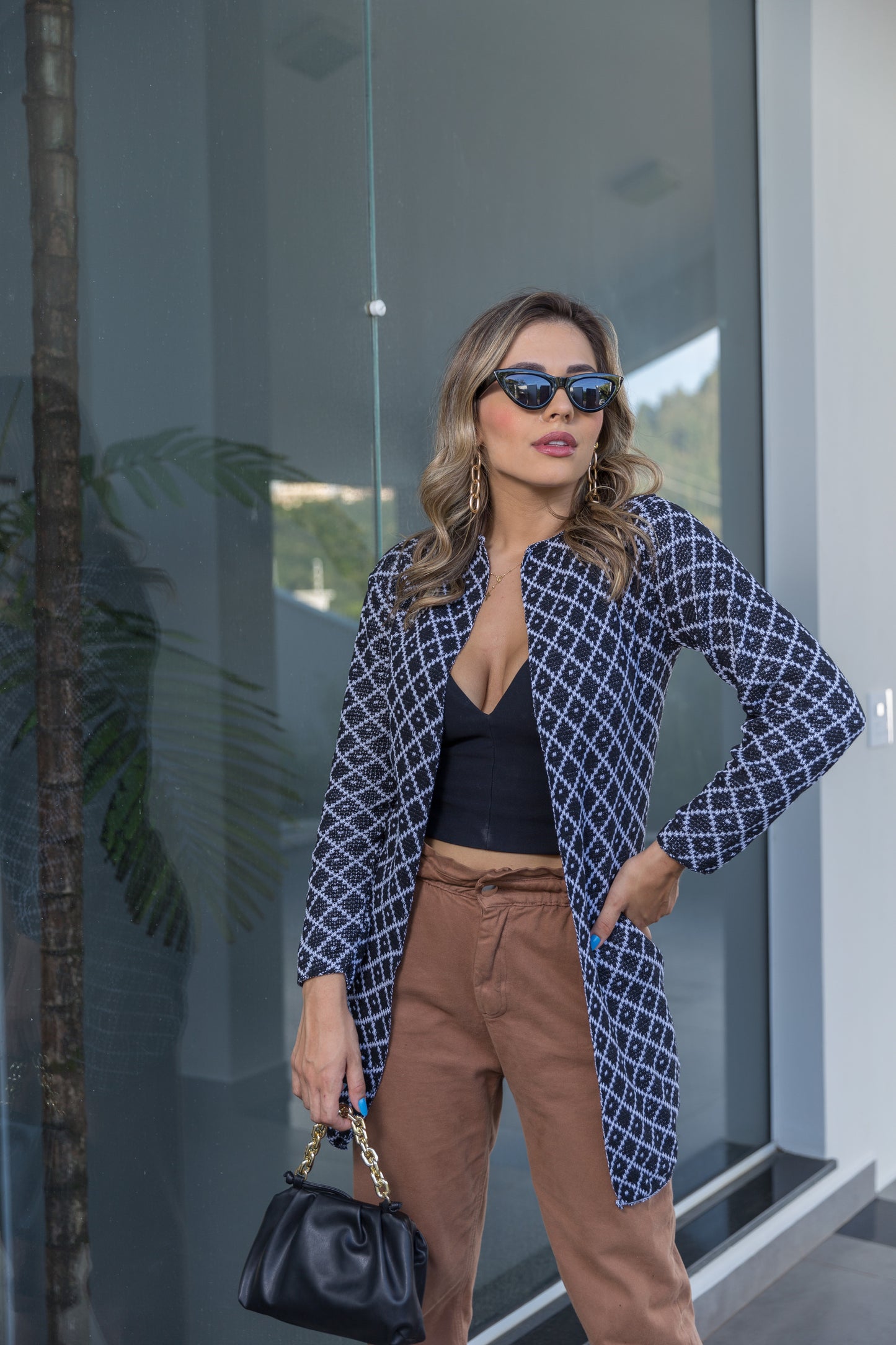 Casaquinho Feminino Tricot Cardigan Style