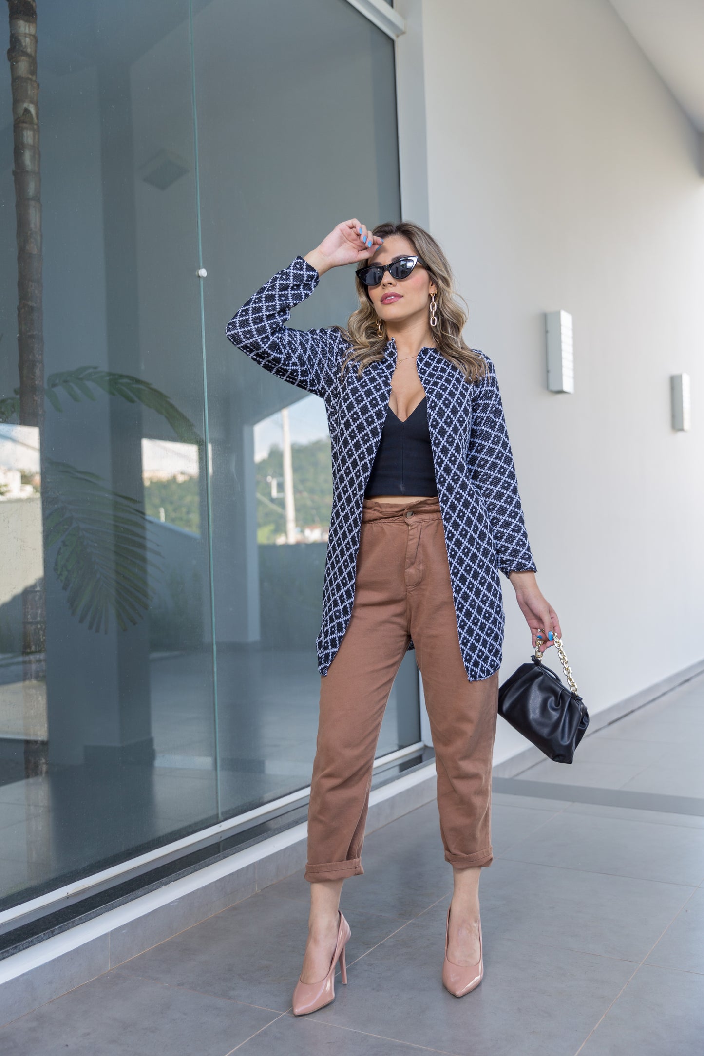 Casaquinho Feminino Tricot Cardigan Style