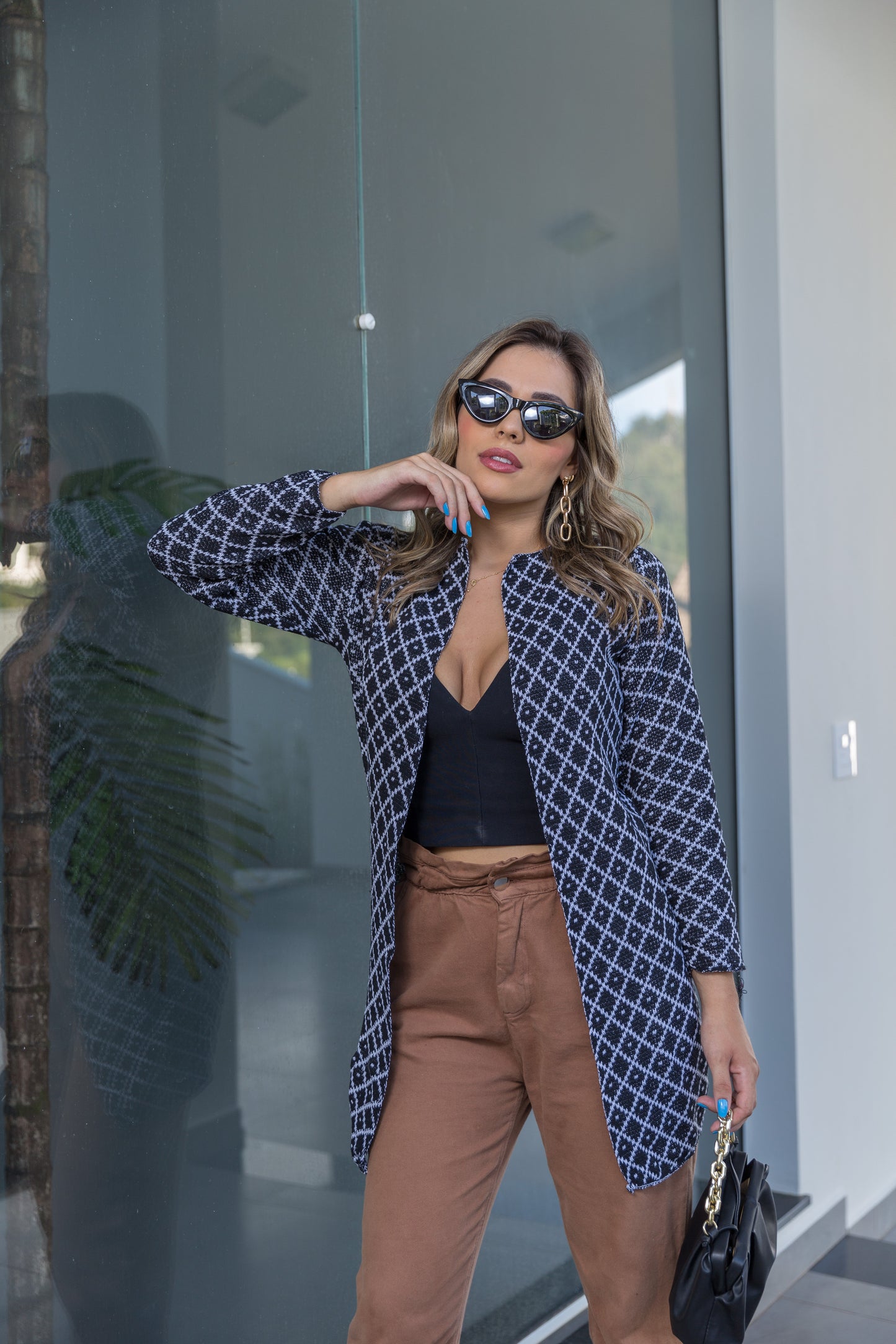 Casaquinho Feminino Tricot Cardigan Style